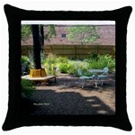 The Backyard Throw Pillow Case (Black)