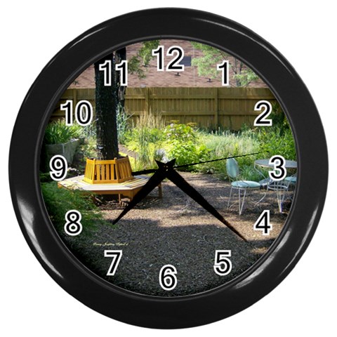 Patio Garden Wall Clock (Black) from ArtsNow.com Front
