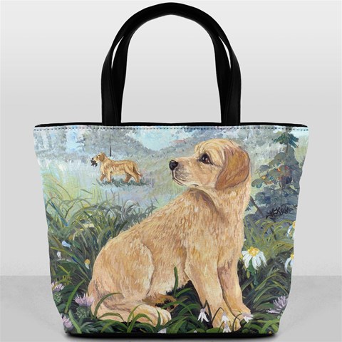 Golden Retriever Bucket Bag from ArtsNow.com Back