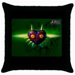 mask Throw Pillow Case (Black)