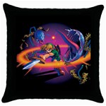 Zelda_Ocarina_of_Time_art.03 Throw Pillow Case (Black)