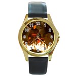 Avatar Watch Round Gold Metal Watch