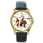 Avatar Watch Round Gold Metal Watch