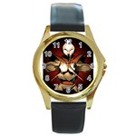 Avatar Watch Round Gold Metal Watch