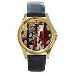 Avatar Wallet Round Gold Metal Watch