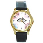 Avatar Wallet Round Gold Metal Watch