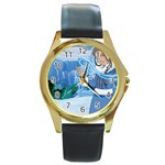 Avatar Watch Round Gold Metal Watch