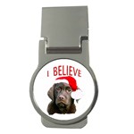 chocolate_lab_SANTA_copy copy Money Clip (Round)