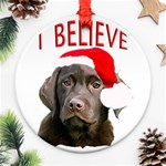 chocolate_lab_SANTA_copy copy Round Ornament (Two Sides)