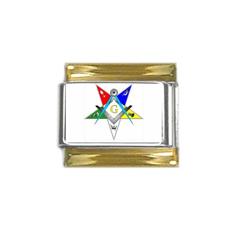 OES P.P Gold Trim Italian Charm (9mm) from ArtsNow.com Front