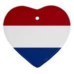 Dutch (Netherlands) Flag Heart Ornament (Two Sides)