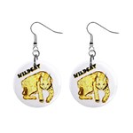 1  Button Earrings, Wildcat
