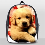 patriotic golden retriever puppy School Bag (Large)