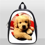 patriotic golden retriever puppy School Bag (Small)