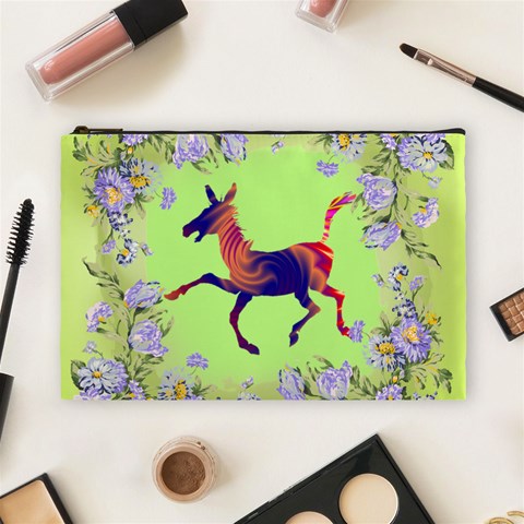 Funny Donkey Cosmetic Bag (Large) from ArtsNow.com Front