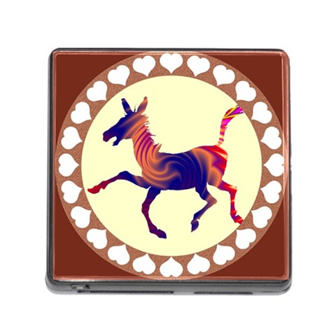 Funny Donkey Memory Card Reader with Storage (Square) from ArtsNow.com Front