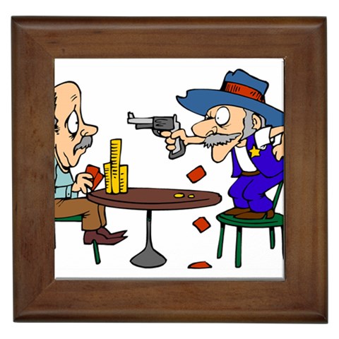 Poker D4 Framed Tile from ArtsNow.com Front