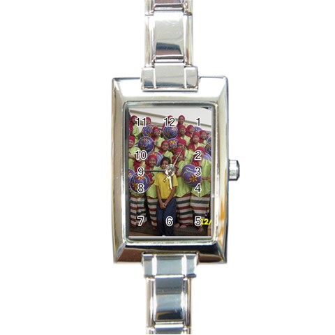 photo 1 Rectangular Italian Charm Watch from ArtsNow.com Front