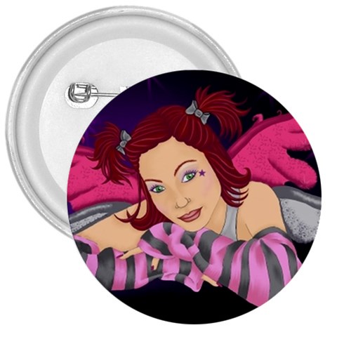 Vixember Logo 3  Button from ArtsNow.com Front