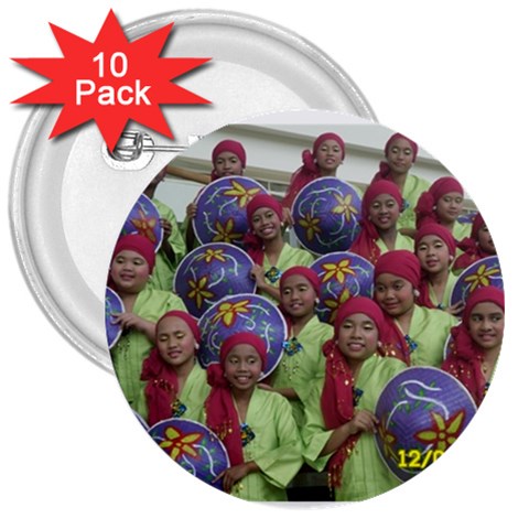 SDC10170 3  Button (10 pack) from ArtsNow.com Front