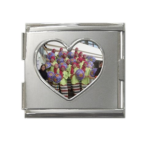 SDC10169 Mega Link Heart Italian Charm (18mm) from ArtsNow.com Front