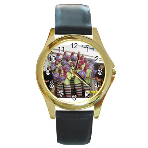 SDC10169 Round Gold Metal Watch from ArtsNow.com Front