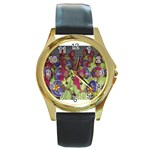SDC10129 Round Gold Metal Watch