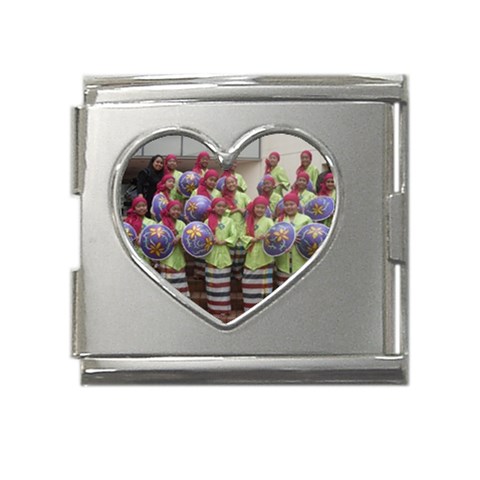 SDC10162 Mega Link Heart Italian Charm (18mm) from ArtsNow.com Front