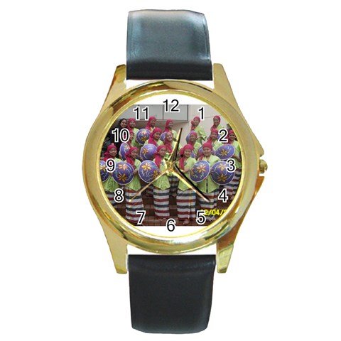 SDC10162 Round Gold Metal Watch from ArtsNow.com Front