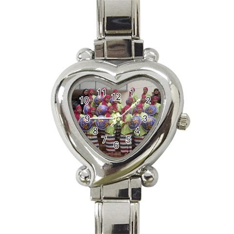 SDC10162 Heart Italian Charm Watch from ArtsNow.com Front