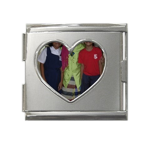 SDC10132 Mega Link Heart Italian Charm (18mm) from ArtsNow.com Front