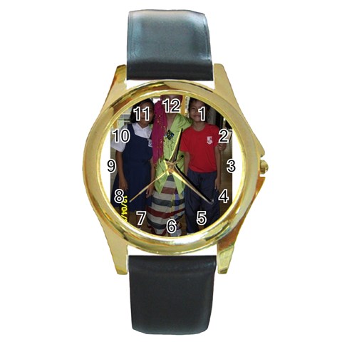 SDC10132 Round Gold Metal Watch from ArtsNow.com Front