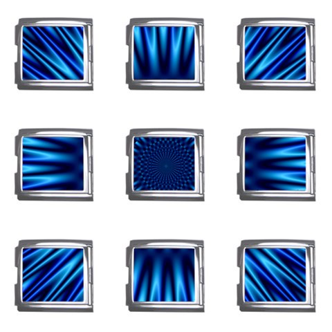 Blue Lagoon Mega Link Italian Charm (9 pack) from ArtsNow.com Front