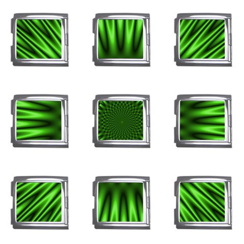Green Lagoon big Mega Link Italian Charm (9 pack) from ArtsNow.com Front
