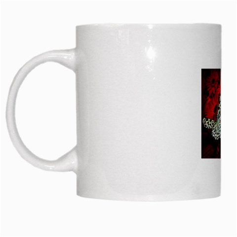butterfly White Mug from ArtsNow.com Left