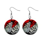 butterfly 1  Button Earrings