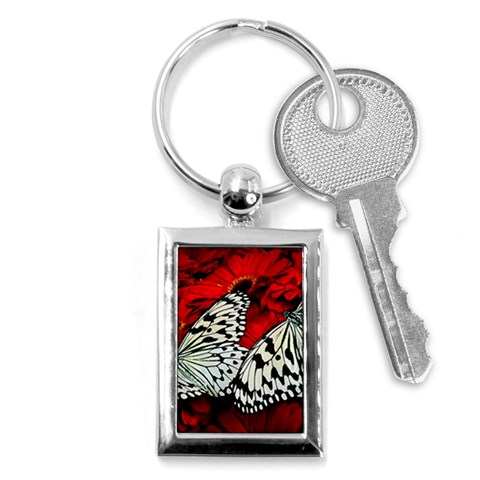 butterfly Key Chain (Rectangle) from ArtsNow.com Front