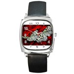 butterfly Square Metal Watch