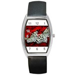 butterfly Barrel Style Metal Watch