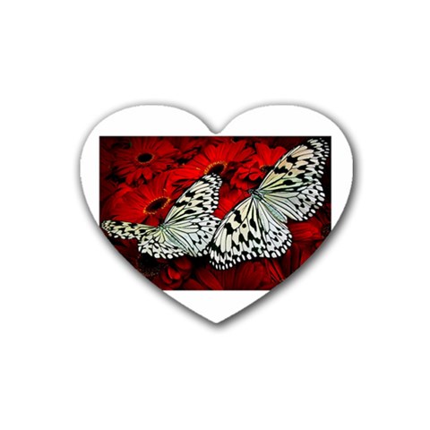 butterfly Rubber Coaster (Heart) from ArtsNow.com Front