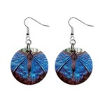 butterfly 1  Button Earrings