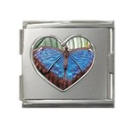 butterfly Mega Link Heart Italian Charm (18mm)