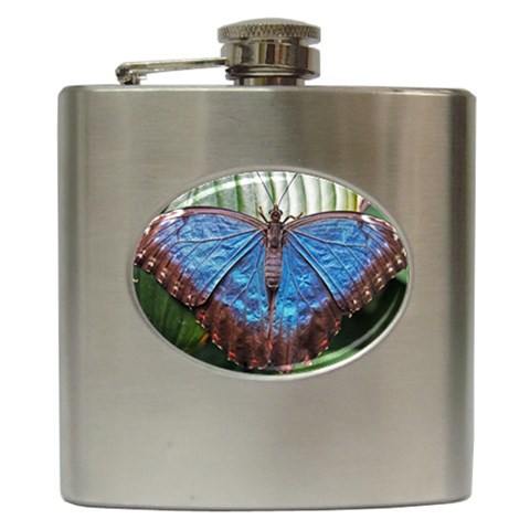 butterfly Hip Flask (6 oz) from ArtsNow.com Front
