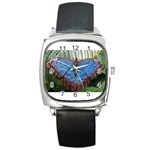 butterfly Square Metal Watch