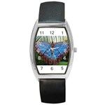 butterfly Barrel Style Metal Watch