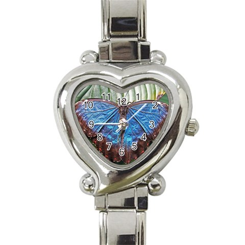 butterfly Heart Italian Charm Watch from ArtsNow.com Front