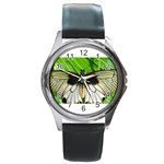 butterfly Round Metal Watch