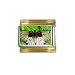 butterfly Gold Trim Italian Charm (9mm)