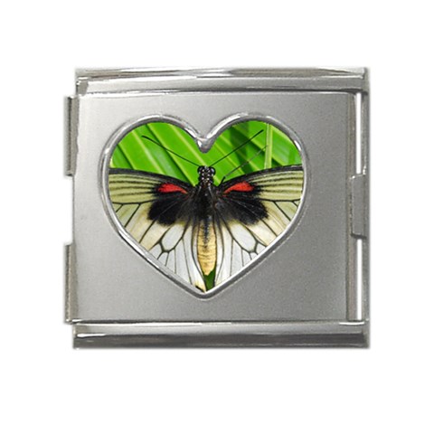 butterfly Mega Link Heart Italian Charm (18mm) from ArtsNow.com Front