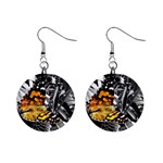 butterfly 1  Button Earrings